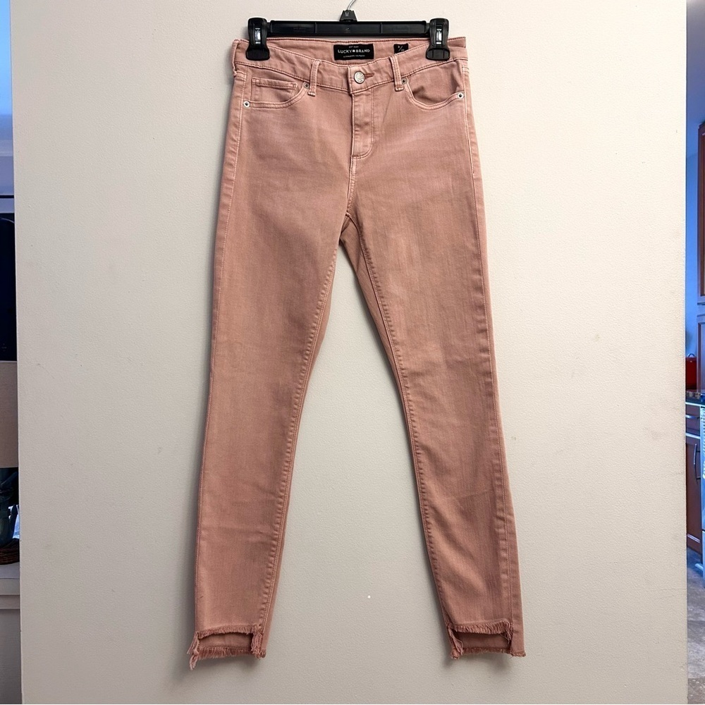 Lucky Brand Pink Jeans Ava Skinny Size 2/27